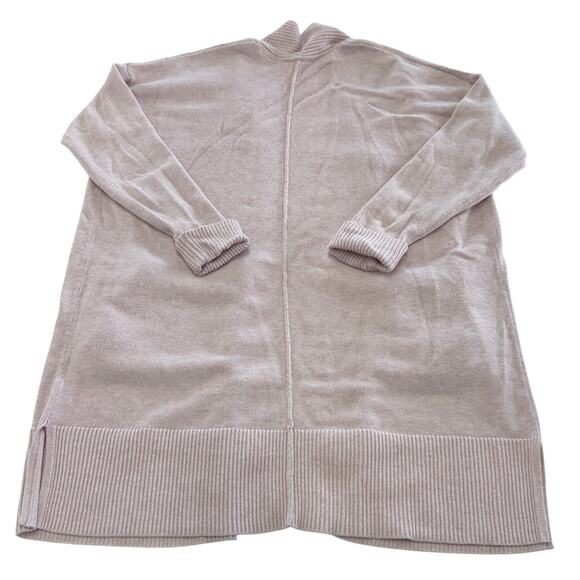 J.Jill Cardigan Womens Small Pink Ribbed Knit Open Front Sweater‎ Midi - Picture 2 of 9